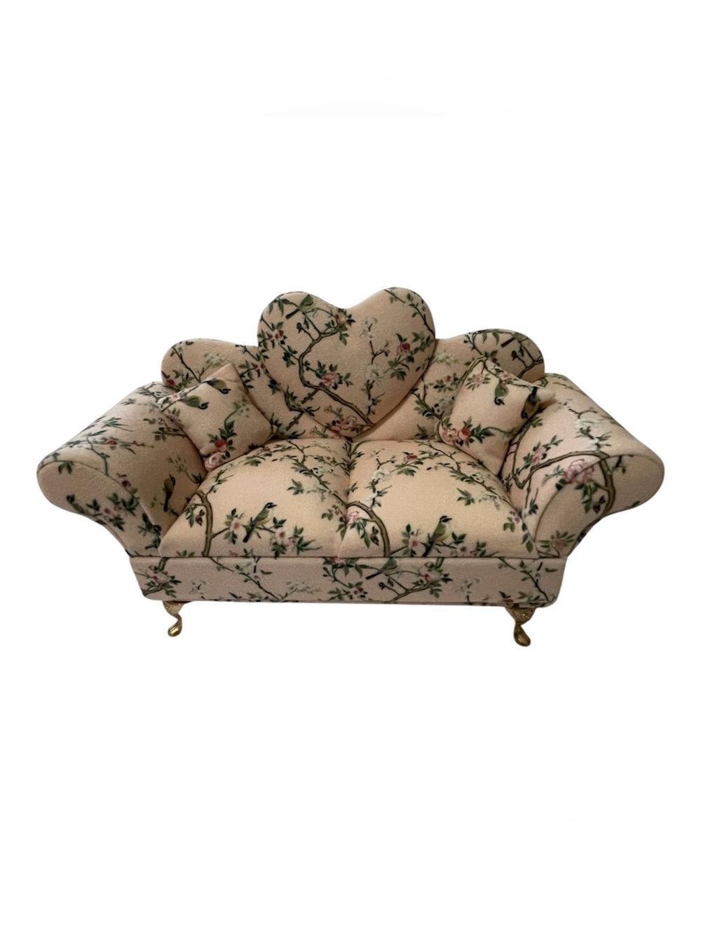 Mele & Co Pink Floral Sofa Jewelry Box Couch Heart Back - NWT **